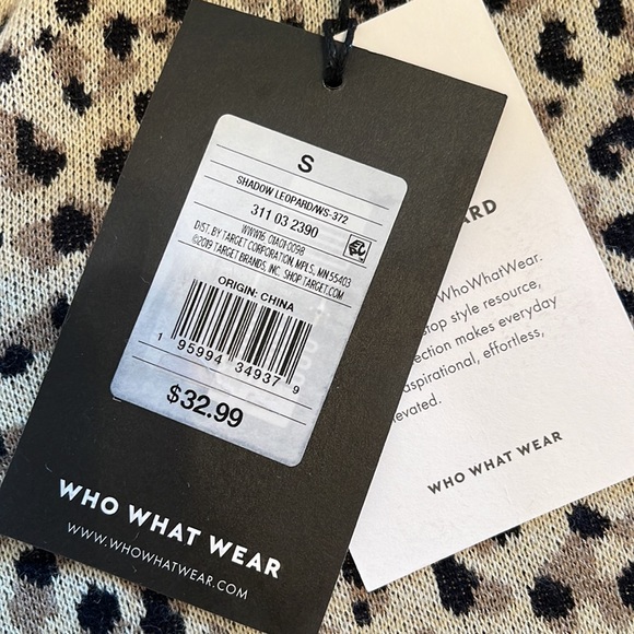 🎲 NWT Who What Wear Shadow Leopard Print Sweater - Picture 4 of 7